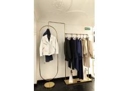 Стійка для одягу, комбінована, золота